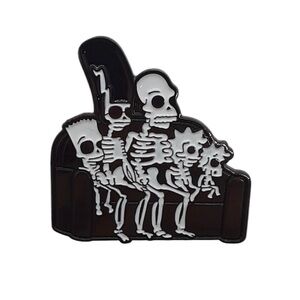 Brand New Simpsons TreeHouse of Horrors Skeletons Enamel Pin